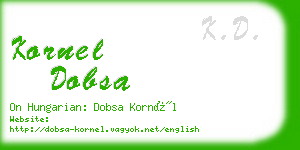 kornel dobsa business card